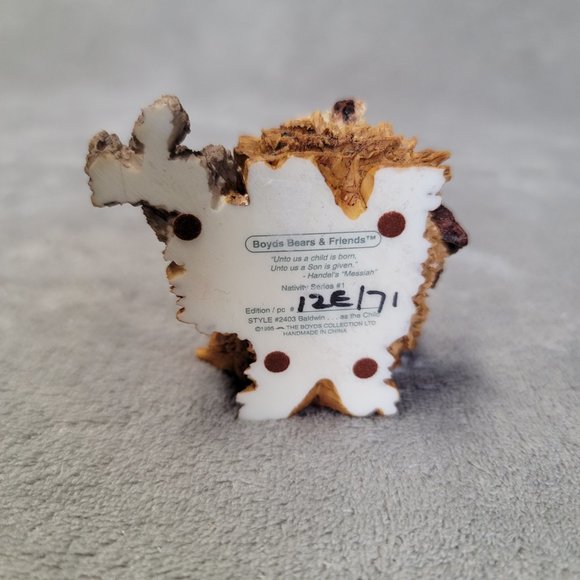 Boyds Bears & Friends figurine # 2403 Baldwin as The Child nativity Jesus 1995 - Picture 8 of 12